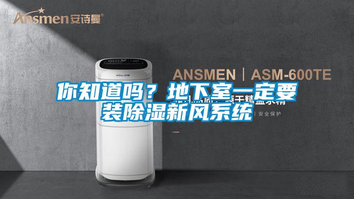 你知道嗎？地下室一定要裝除濕新風系統